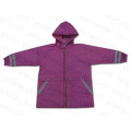 2015 New Design Purple Children Rain Jacket